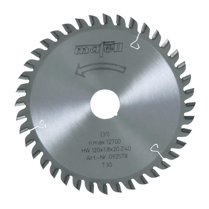 List krožne žage-HM O120x1.8x20 40Z/TR