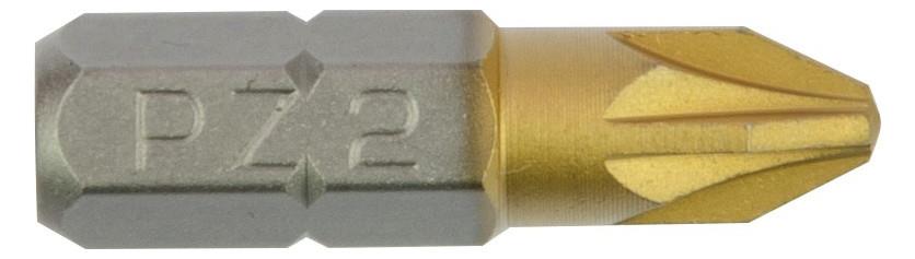 1/4" Bit TIN Pozidriv L25 mm Nr 1