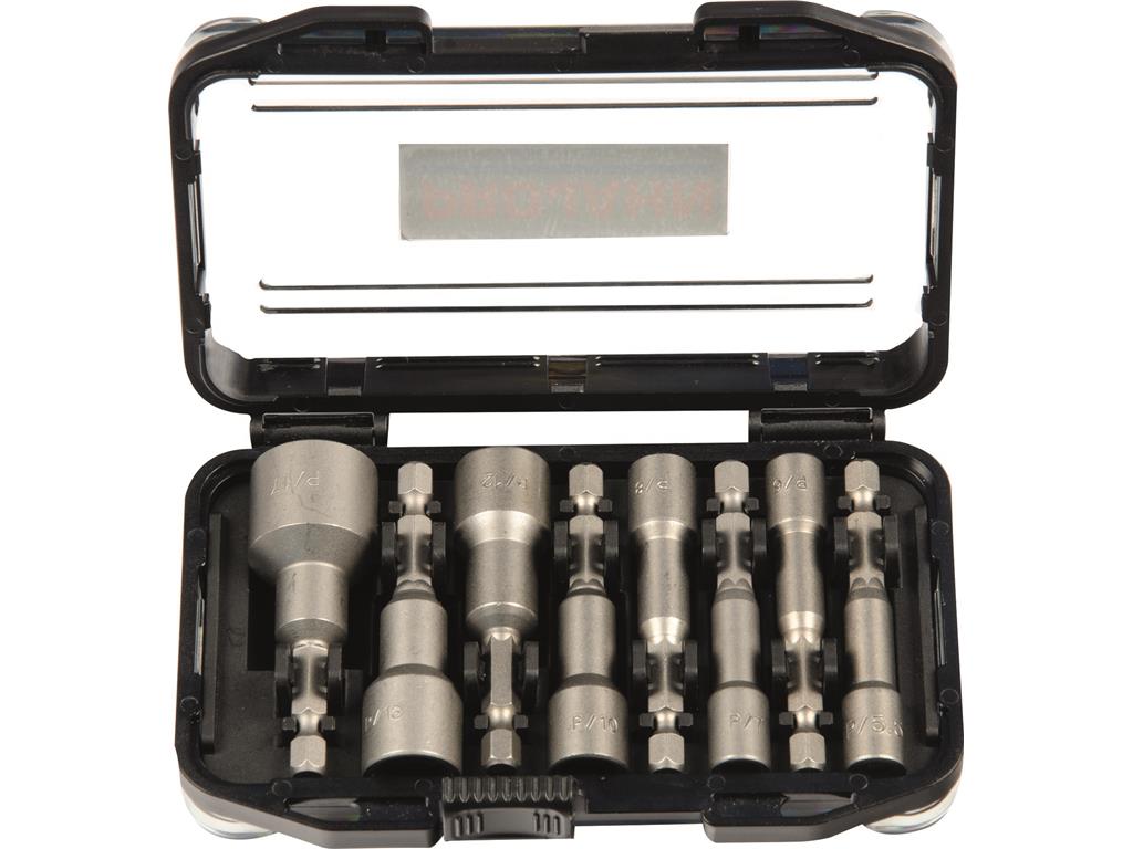 1/4" natični ključ Bit set 8-del
