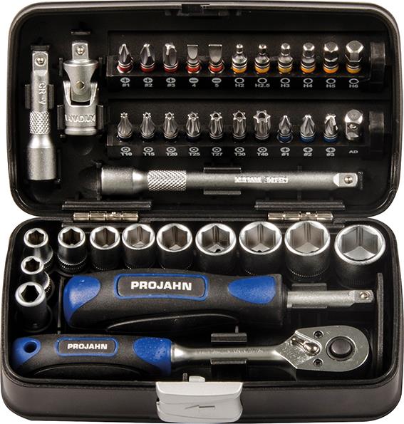 1/4" Mini natični ključi&Bit-Box,38-del;