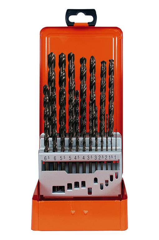 Svedri DIN340 HSS-G ECO 19tlg;1-10/0,5 m