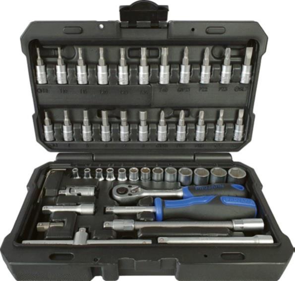 1/4" Set STAND.natični ključi; 46-del,