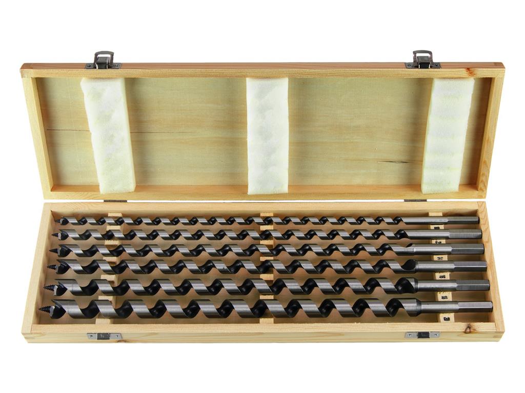 Lesni sveder 460 mm v leseni škatli